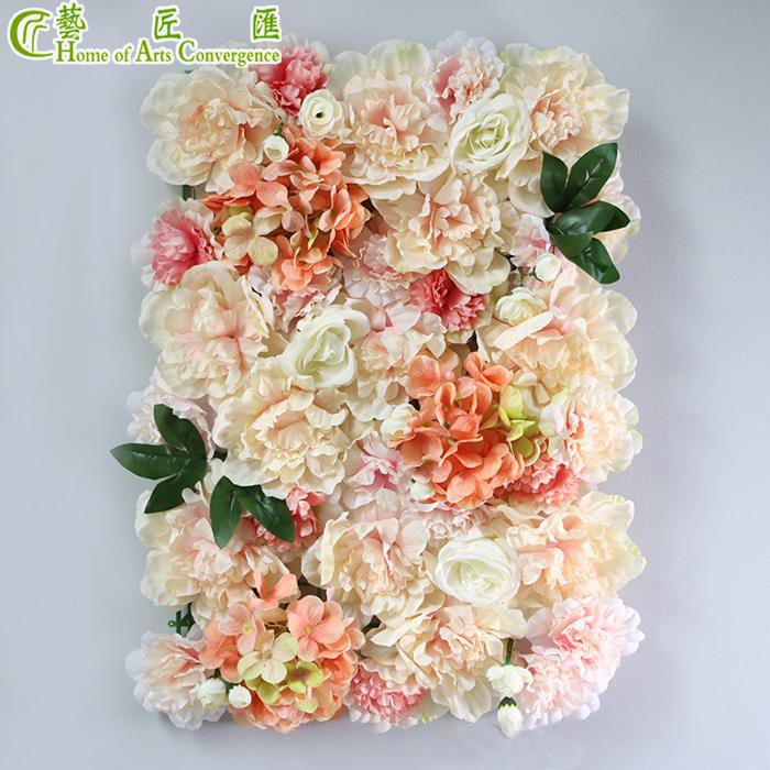 Blue Silk Flower Wall Panels Wedding Backdrop