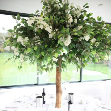Siġra tal-Ficus Artifiċjali ta '5ft fuq ġewwa għal Centerpieces tat-tieġ